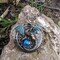 Large Bronze Dragon Locket Necklace with black opal replica, Fantasy jewelry, Gothic jewelry product 1